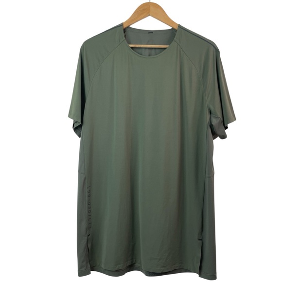 Lululemon License to Train Men’s Green Athletica Crewneck Short Sleeve Tee Shirt - Picture 1 of 16